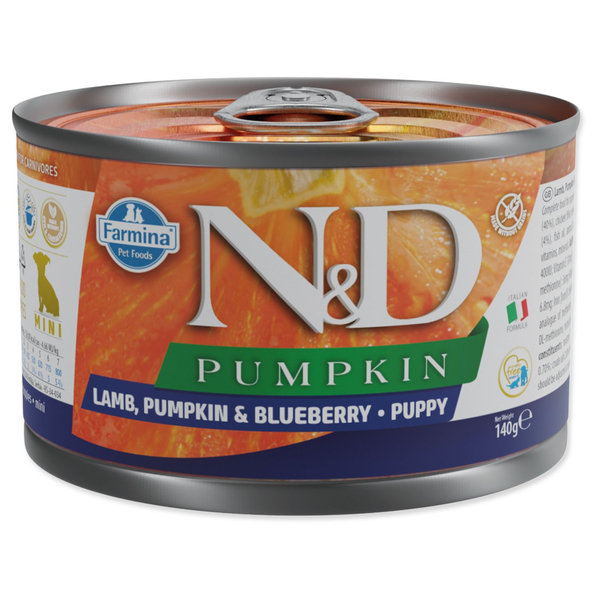 Konzerva N&D Puppy Lamb, Pumpkin & Blueberry 140g