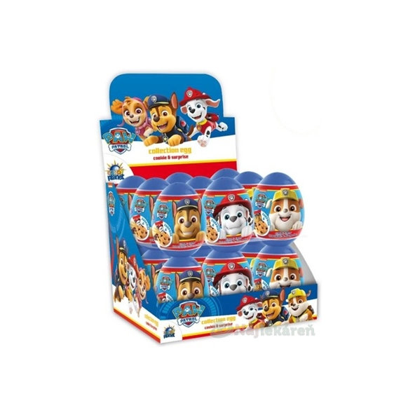 LABKOVÁ PATROLA Plastové vajíčko s prekvapením a sladkosťou vo vnútri 1ks