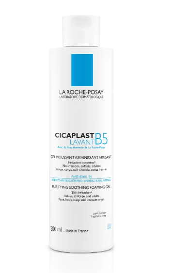 La Roche Posay Cicaplast Lavant B5 ukľudňujúci čistiaci penivý gél For Skin Irritation Babies Childern and Adults Face Body Scalp and Intimate Areas 200 ml