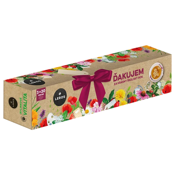 LEROS ĎAKUJEM ZA KRÁSNY ŠKOLSKÝ ROK, 3 druhy čajov po 20 vrecúšok