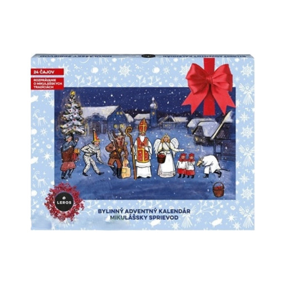 LEROS Bylinný adventný kalendár Mikulášsky sprievod 6 set čajov