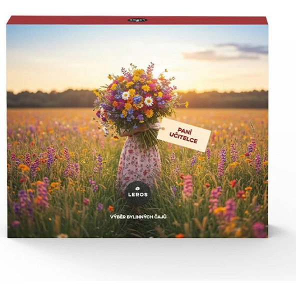 LEROS DARČEKOVÁ KAZETA PANI UČITEĽKE, 6 druhov čajov po 5 vrecúšok