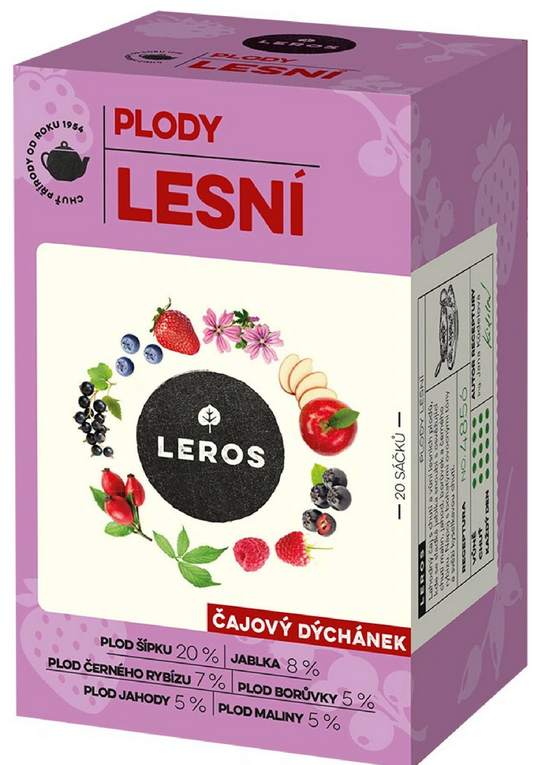 LEROS ČAJOVÁ CHVÍĽKA PLODY LESNÉ bylinný čaj aromatizovaný nálevové vrecká 20x2,2g kúpite na Najlekaren.eu