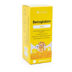 LIVSANE Betaglukán Plus sirup s vitamínmi C, D, zinkom a betaglukánom, s pomarančovou príchuťou 200ml