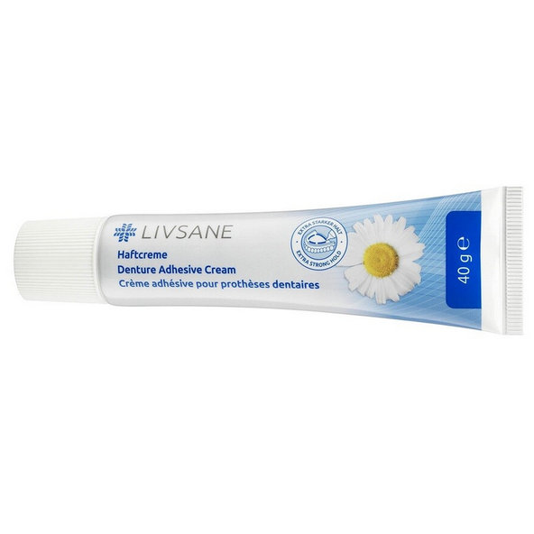 LIVSANE Extra silný fixačný krém na zubné protézy 40g