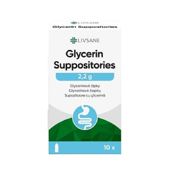 LIVSANE Glycerínové čapíky (po 2,2 g) 10ks
