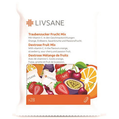 LIVSANE Hroznový cukor s vitamínom C Mix príchutí 28ks