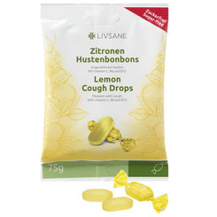 LIVSANE Pastilky proti kašľu s citrónovou príchuťou 75g