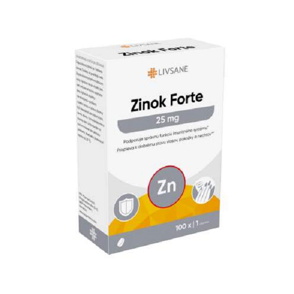 LIVSANE Zinok Forte 100x25mg