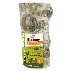 LOLOPETS drevený tunel so senom pre králiky a hlodavce L