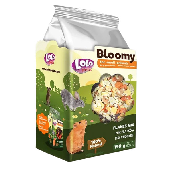 LOLOPETS maškrta pre hlodavce - vločky mix 150g