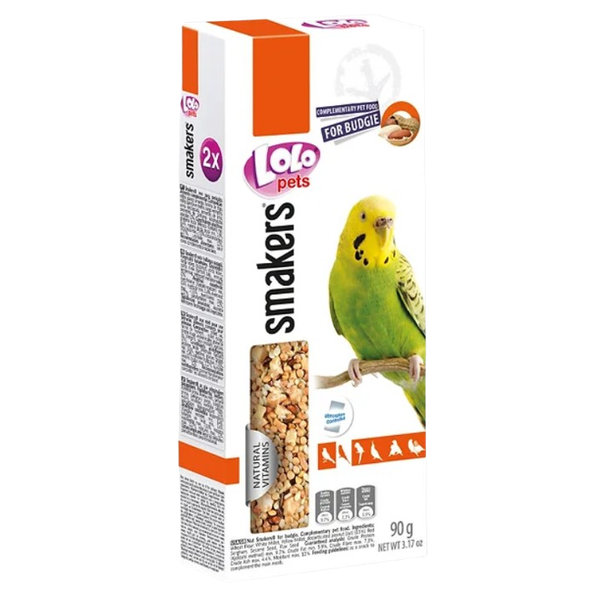 LOLOPETS orechová tyčinka pre andulky 2ks/90g