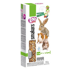 LOLOPETS tyčinka pre hlodavce a králiky - ovocie-popcorn-orech 3ks/135g