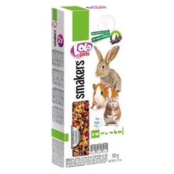 LOLOPETS tyčinka pre králiky a hlodavce, rohovník 2ks/90g