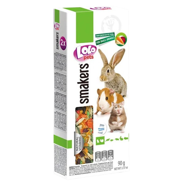 LOLOPETS tyčinka pre králiky a hlodavce 2ks/90g