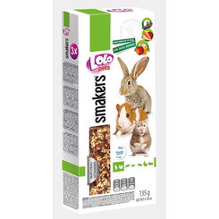 LOLOPETS tyčinka pre králiky a hlodavce, ovocie-karob-zelenina 3ks/135g