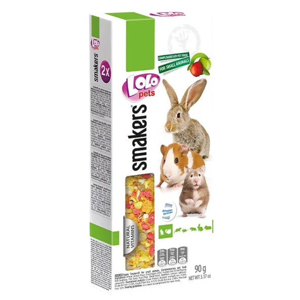 LOLOPETS tyčinka s jablkom pre králiky a hlodavce 2ks