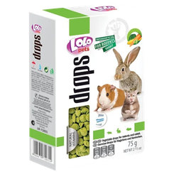 LOLOPETS zeleninové dropsy pre hlodavce a králiky 75g
