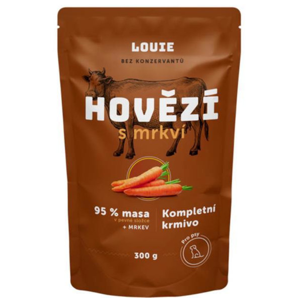LOUIE kapsička pre psov hovädzie s mrkvou 150 g