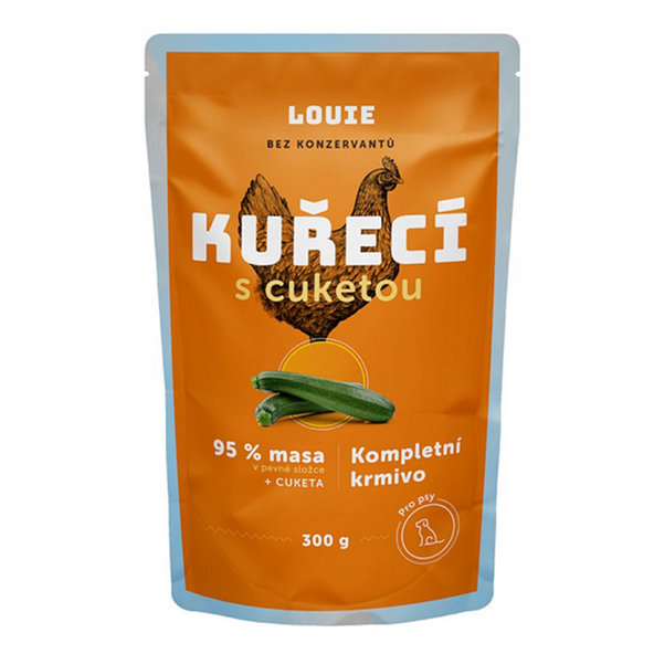 LOUIE kapsička pre psov kuracie s cuketou 300 g