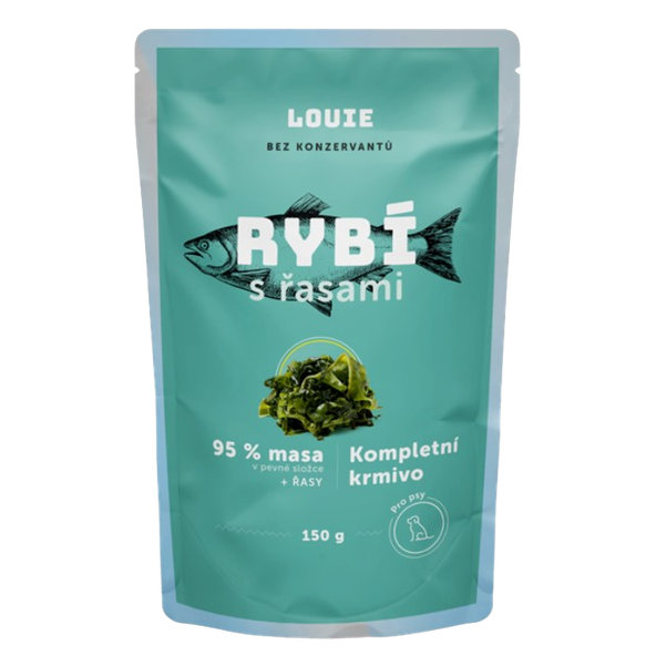 LOUIE kapsička pre psov ryba s riasou 150 g