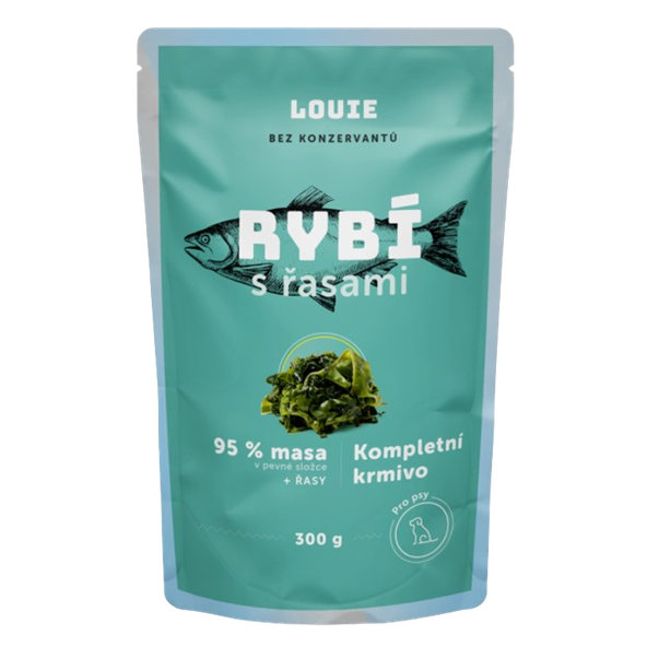 LOUIE kapsička pre psov ryba s riasou 300 g