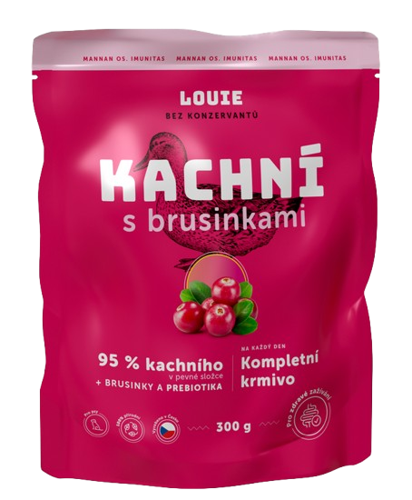 E-shop LOUIE kapsička pre psov kačacie s brusnicami 300 g
