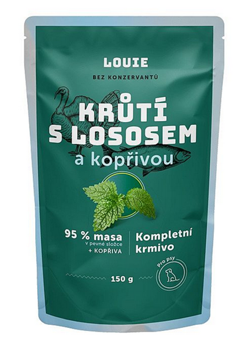 E-shop LOUIE kapsička pre psov morka so žihľavou 150 g