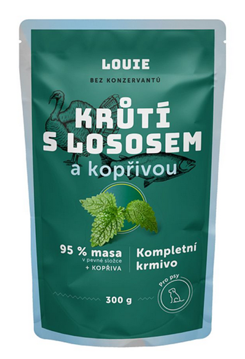 E-shop LOUIE kapsička pre psov morka so žihľavou 300 g