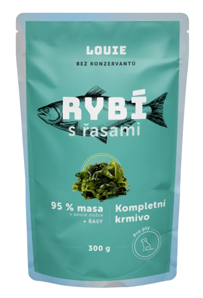 E-shop LOUIE kapsička pre psov ryba s riasou 300 g