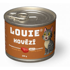 LOUIE konzerva pre mačky hovädzie s prebiotikami 200 g