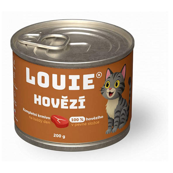 LOUIE konzerva pre mačky losos s prebiotikami 200 g