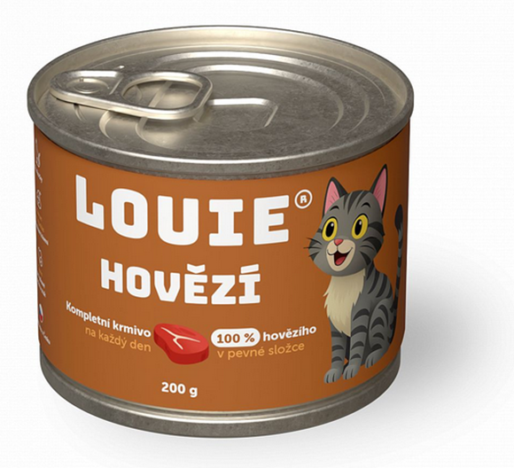 E-shop LOUIE konzerva pre mačky hovädzie s prebiotikami 200 g