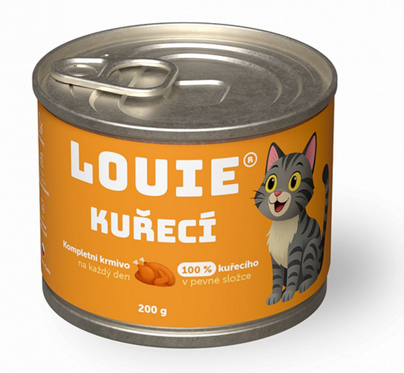 E-shop LOUIE konzerva pre mačky kuracie s prebiotikami 200 g