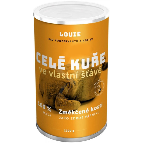 LOUIE konzerva pre psov celé kura 1200 g