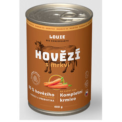 LOUIE konzerva pre psov hovädzie s mrkvou 400 g