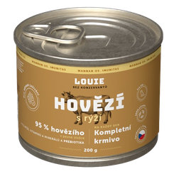 LOUIE konzerva pre psov hovädzie s ryžou 200 g