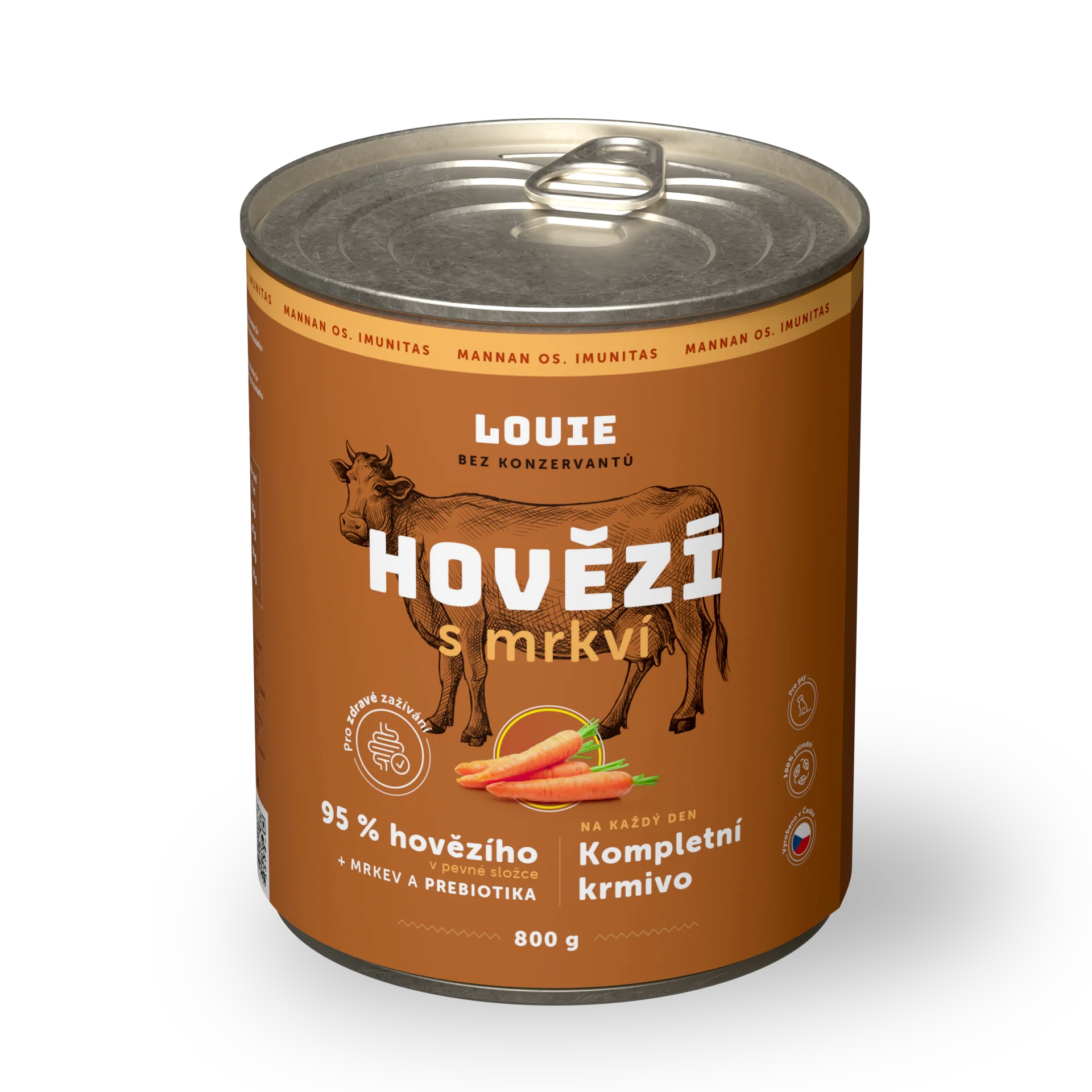 E-shop LOUIE konzerva pre psov hovädzie s mrkvou 800 g