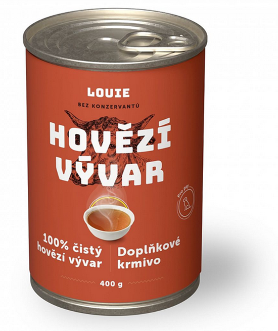 E-shop LOUIE konzerva pre psov hovädzí vývar 400 g