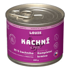 LOUIE konzerva pre psov kačacie s ryžou 200 g