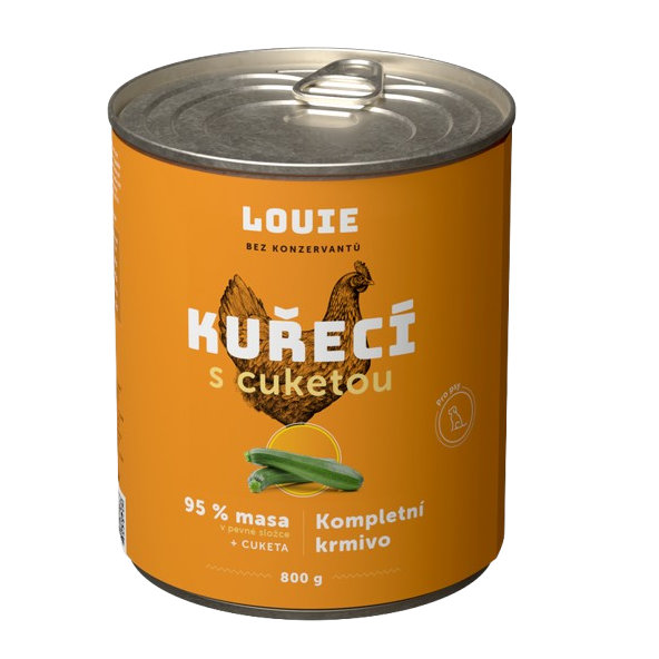 LOUIE konzerva pre psov kuracie s cuketou 800 g