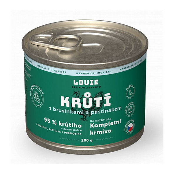 LOUIE konzerva pre psov morka, brusnice a prebiotiká 200 g