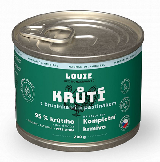 E-shop LOUIE konzerva pre psov morka, brusnice a prebiotiká 200 g