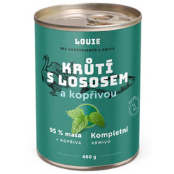 LOUIE konzerva pre psov morka s lososom a žihľavou 400 g