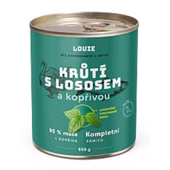 LOUIE konzerva pre psov morka s lososom a žihľavou 800 g
