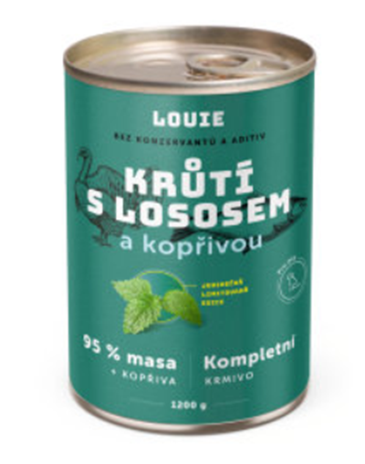 E-shop LOUIE konzerva pre psov morka s lososom a žihľavou 1200 g