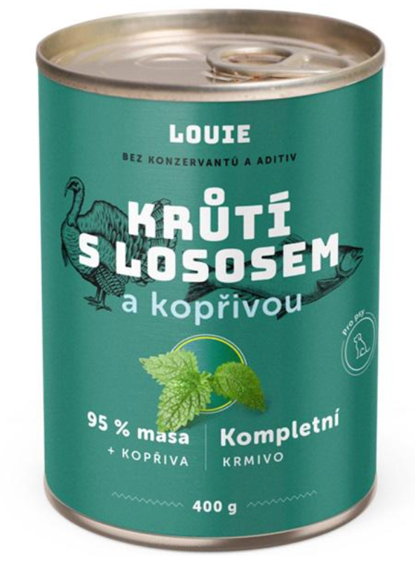 E-shop Louie Dog Morčacie s lososom a žihľavou 400 g