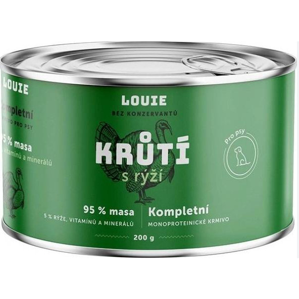 LOUIE konzerva pre psov morka s ryžou 200 g