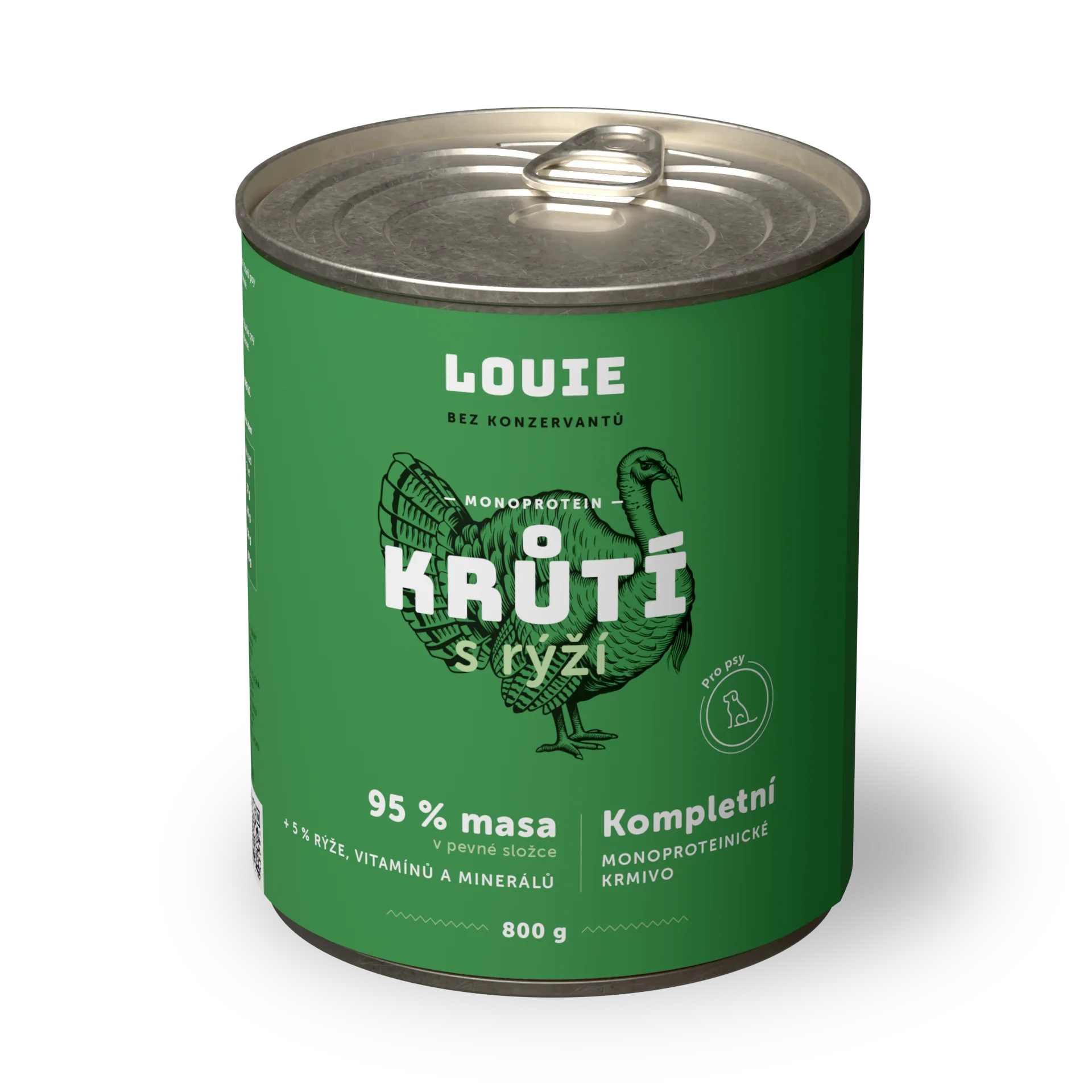 LOUIE konzerva pre psov morka s ryžou 800 g