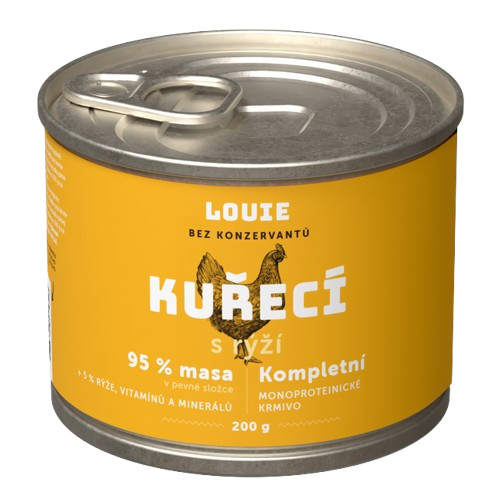 E-shop LOUIE konzerva pre psov s kuraťom a ryžou 200 g